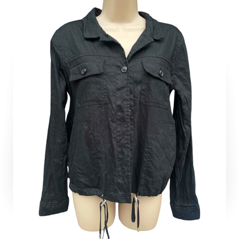 Calvin Klein Women's Drawstring-Waist Linen Jacket
